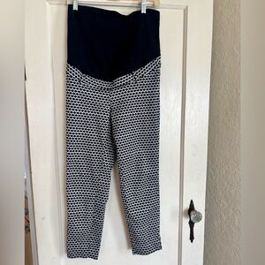 Black & White Geo Maternity Slacks